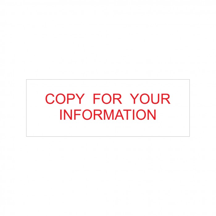 Copy For Your Information Stock Stamp 4911/120 38x14mm